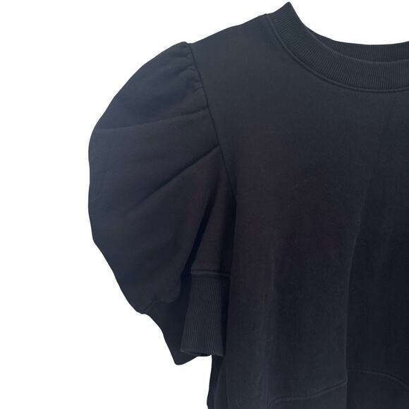 Sold Out NYC Just Enough Puff Short Sleeve Sweatshirt Black Size Small - Picture 5 of 9
